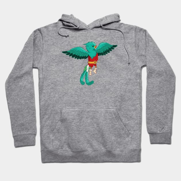 Funny Mexican Quetzal Luchador Wrestler Sketch Drawing Hoodie by SLAG_Creative